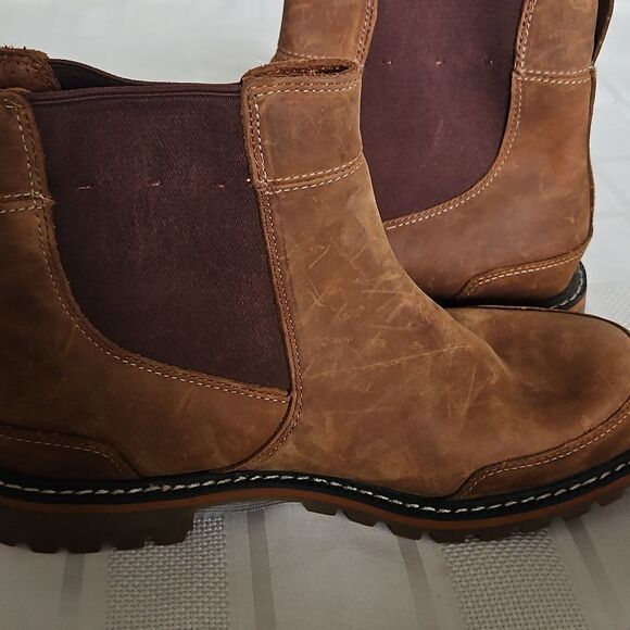 Brown Leather Ankle Waterproof Boots - Picture 9 of 16